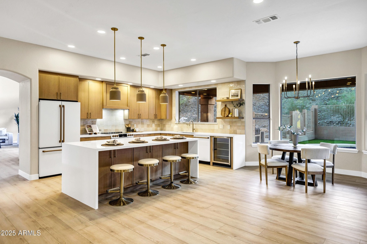 Slim White Oak cabinet installation
