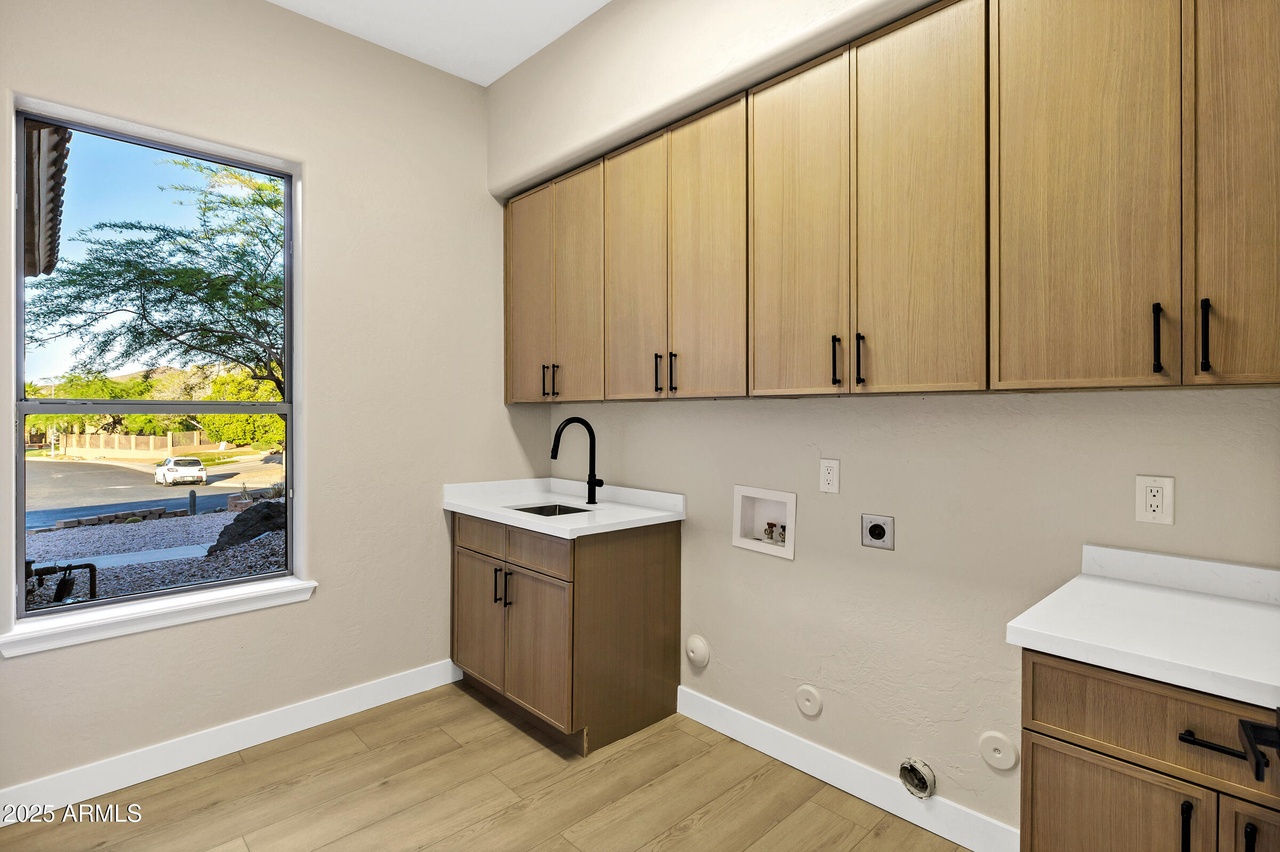 Slim White Oak cabinet installation