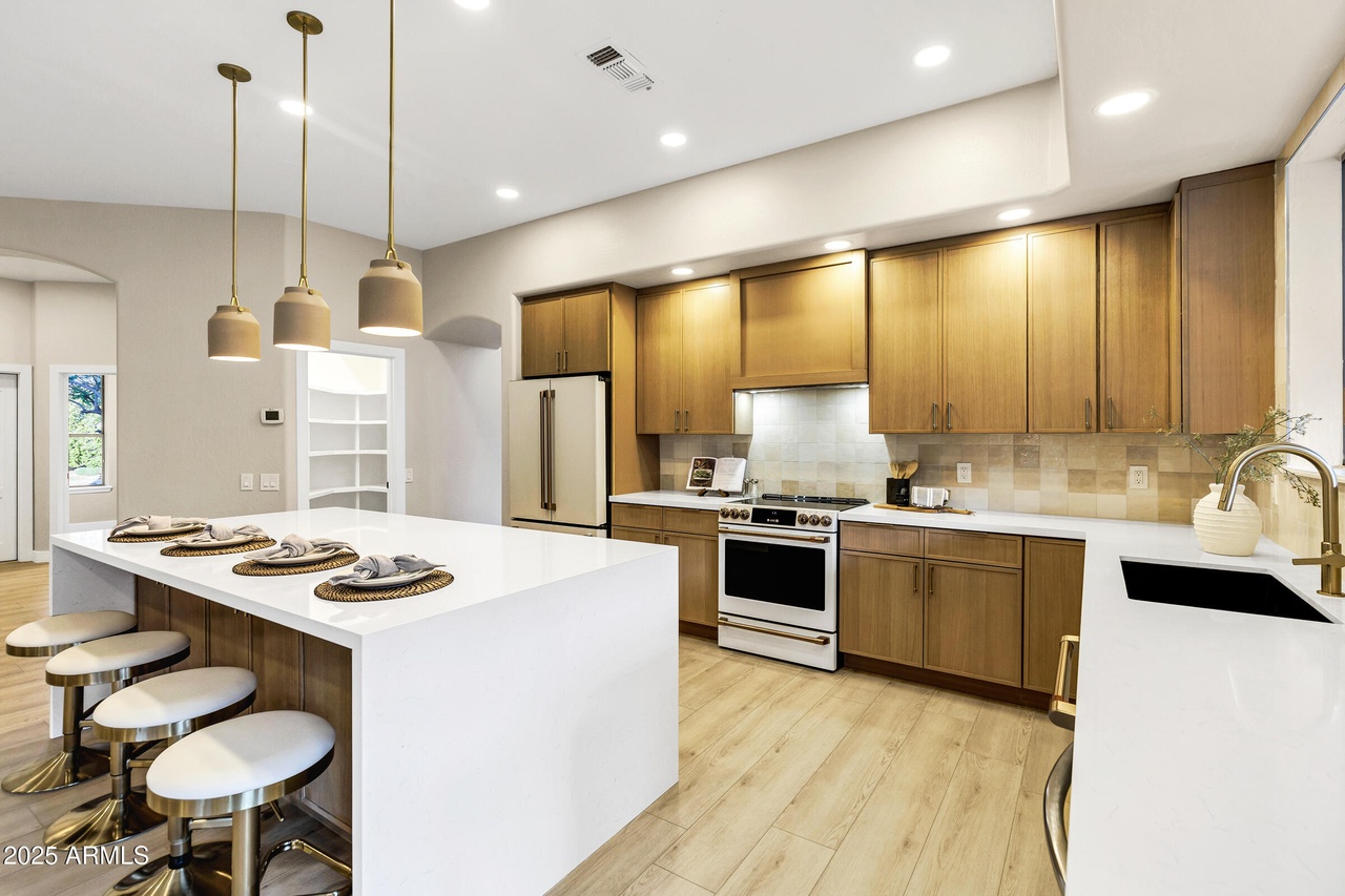 Slim White Oak cabinet installation