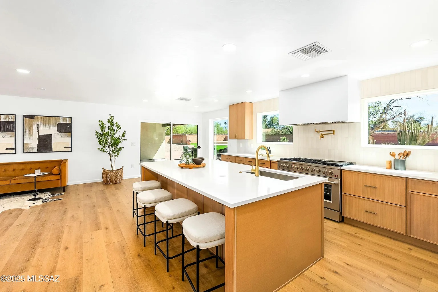 Slim White Oak cabinet installation