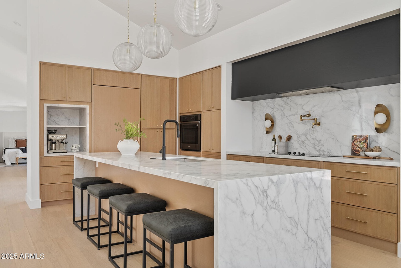 Slim White Oak cabinet installation
