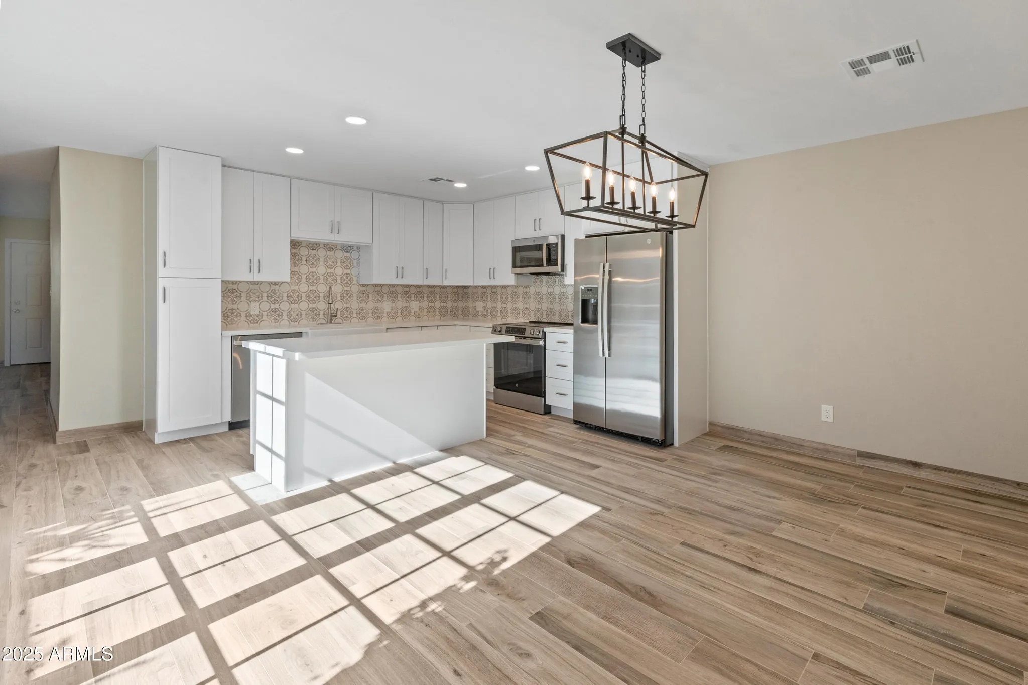 White Shaker cabinet installation